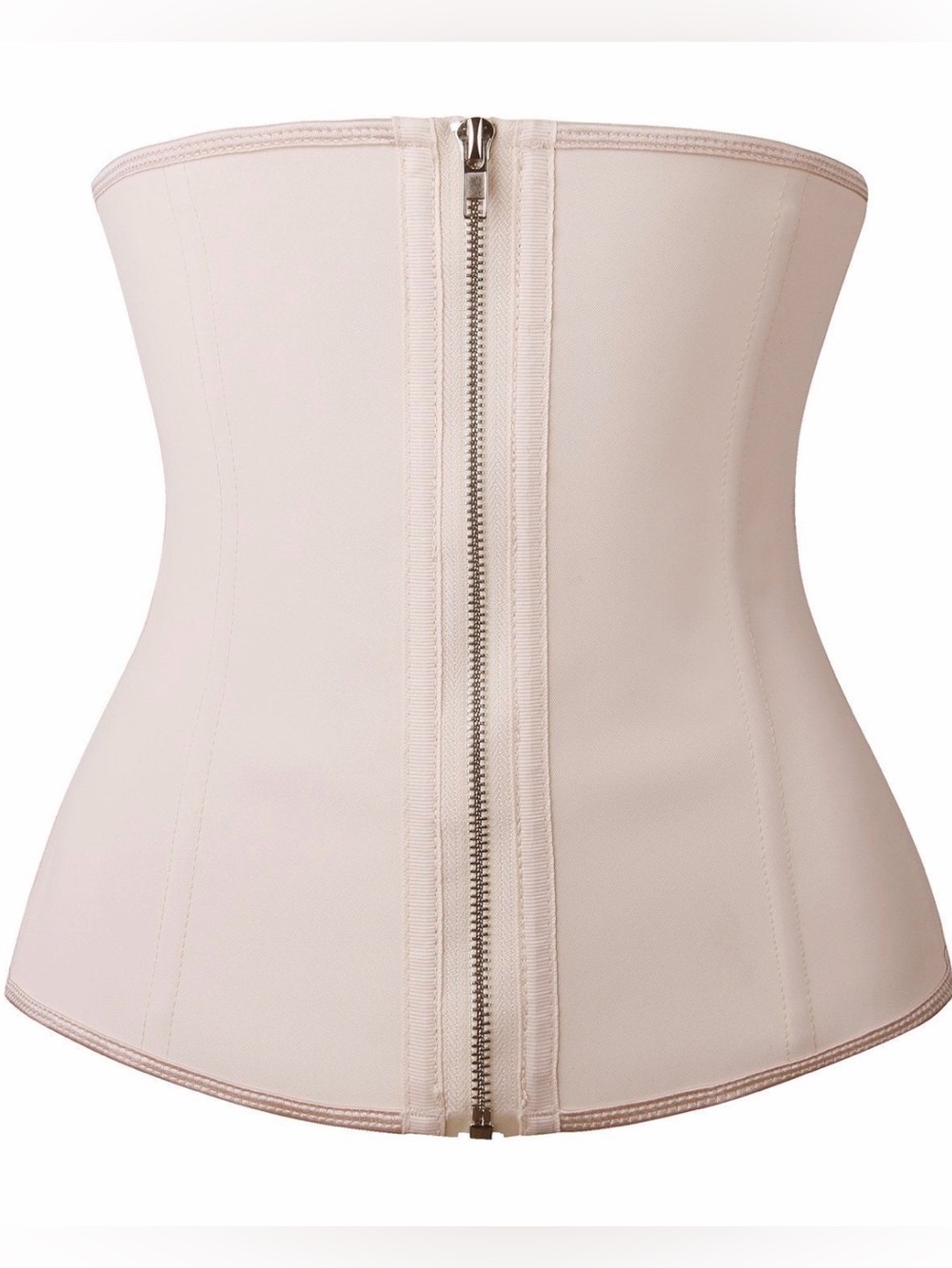 Yianna Front Zip Adjustable Compression Waist Trainer tan medium shape wear